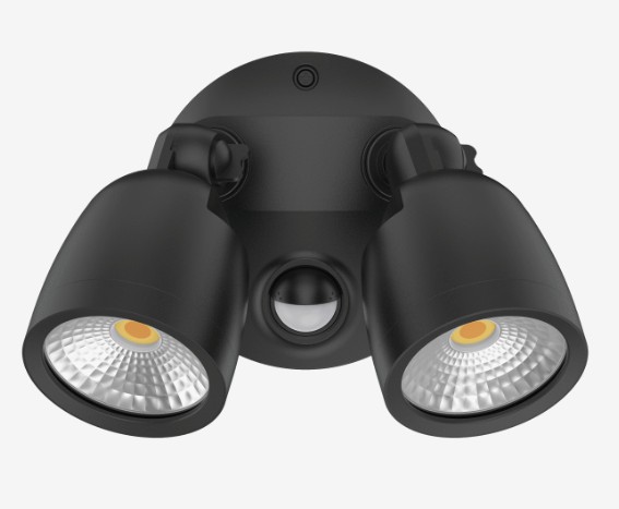 MURO-ECO 20W BLACK WITH SENSOR POLYCARB SPOTLIGHT IP65